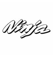 Ninja Araba Sticker siyah 18x7 CM (Siyah)