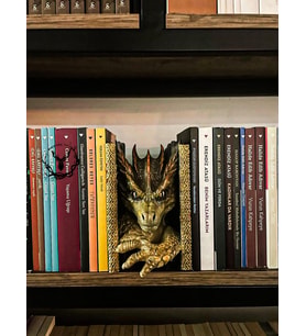 hayatvesanat  Ejderha / Kitaplık Figürü / Kitap Tutucu