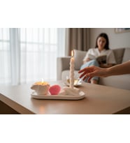 Mumelia Candles Kumsal Melodisi - Doğal Soya Taştozu Tasarım Mum Seti