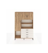Arges Dolap 7 Raflı 4 Çekmeceli 3 Kapaklı 132x30x195 Çam-Çam/Aytaşı