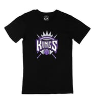 Sacramento Kings Logolu Siyah Tişört