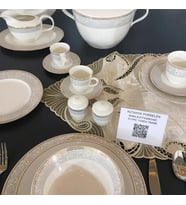 Kütahya Porselen 12 Kişilik 9316C Bone Kalipso 62 Parça Yemek Takım