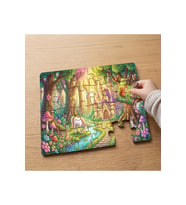 Masalsı Orman - Şato Tasarımlı 24 Parça Ahşap Çocuk Puzzle