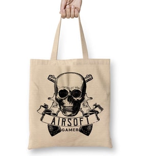 Airsoft Gamer White Bez Çanta Uzun Saplı