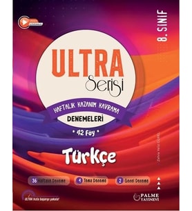 PALME YAYINEVİ 8.Sınıf Ultra Serisi Türkçe Denemeleri * 42 föy