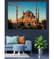 İstanbul Sultanahmet Cami Manzarası Dekoratif Kanvas - Mdf Ahşap Tablo