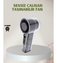 100 Kademeli Ayarlanabilir Mini Fan Dijital Ekranlı Serinletici