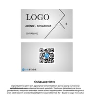 NFC ve QR Kod Özellikli Temassız Dijital Kartvizit (Beyaz-Siyah)