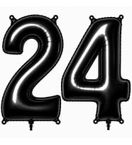 24 Rakam Folyo Balon Siyah Rengi (76 cm)