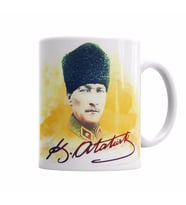 Mustafa Kemal Ataturk Kupa Bardak Porselen