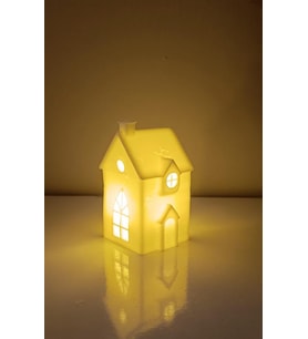 Kış Evi Mumluk Noel Yılbaşı Süsü Dekoratif Biblo Tealight Mumluk Seti Mum Dahildir