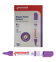 Penmark Beyaz Yazı Tahtası Kalemi Lila Renk (12 Adet)