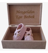 Organic Bonny Baby  Yeni Doğan Hediyelik El Yapımı Organik Pamuk Bebek Patiği  Yenidoğan Hastane Çıkışı (0-6 Ay) Krem , Ekru, Beyaz, Mavi , Pembe (Bebek Pembesi)