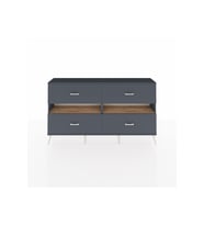 Arges Konsol 2 Raflı 4 Çekmeceli  176x30x99 Antrasit-Çam/Antrasit