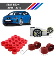 Otozet - Seat Leon Bijon Civata Kapağı Kırmızı Renk 20 Adetli Set 17mm 1K06011739B9
