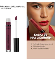Cosmetics Matte Queen Lipstick 18 Lead the Heart Kalıcı Likit Ruj, Mor