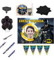 Hayaller Dükkanı 8 Kişilik Afişli Hediyeli Batman Doğum Günü Parti Seti