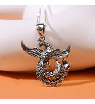 Gümüş Anka Kuşu Kolye 925 Ayar Gümüş Anka Kuşu Figürlü Unisex Kolye