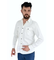 Erkek Spor Gömlek Silim Fit 9821 BGL-ST02720 (Beyaz)