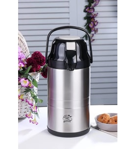 Cooker 2008 3.5 Litre Pompalı Çelik Termos Siyah