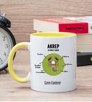 Kişiye Özel Akrep Burcuna Hediye Sarı Kupa Bardak