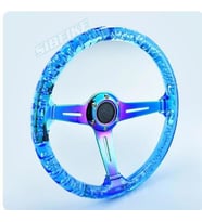 Sefaf Akrilik Drift Spor Direksiyon Mavi