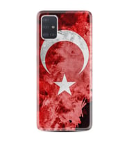 Samsung a71 A72 A73 A7 A9 2018 C7 C9 Kılıf Desenli Silikon Şanlı Türk Bayrağı 1315
