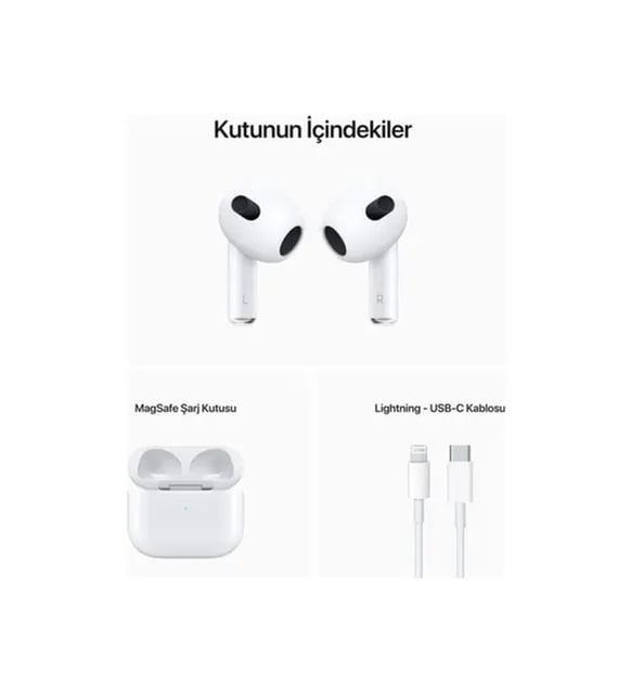 AirPods (3. nesil) ve MagSafe Şarj Kutusu Bluetooth Kulaklık