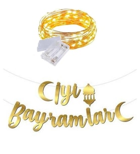 İyi Bayramlar Işıklı Kaligrafik Banner Set