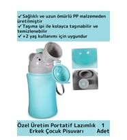 Özel Üretim Dayanıklı Sağlıklı PP Malzeme +2 Yaş Portatif Taşıma İpli Erkek Çocuk Lazımlık Pisuvar