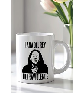 Lana Del Rey Tasarımlı 330ml Baskılı Beyaz Seramik Kupa Bardak