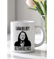 Lana Del Rey Tasarımlı 330ml Baskılı Beyaz Seramik Kupa Bardak