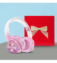 Z11BT Kablosuz  RGB Led Işıklı Stereo Bluetooth Kulaklık PEMBE - HEDİYE KUTULU