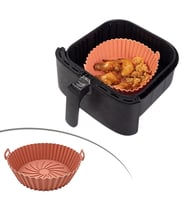 Renkli Isıya Dayanıklı Yıkanılabilir Silikon Fırın Ve Airfryer Yuvarlak Model Pişirme Matı 20 Cm (4767)
