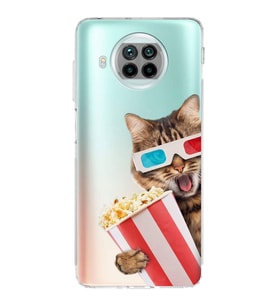 PrintiFy Xiaomi Mi 10T Lite ile Uyumlu Kedi 1 Kamera Korumalı Şeffaf Kılıf