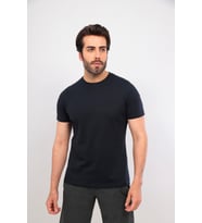 Erkek Bisiklet Yaka T-shirt (Lacivert)