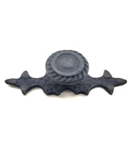 Antika Tarz Dekoratif Pirinç Çizgili Düğme - 25x80 Mm, Oksit