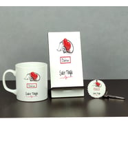 Doktora Hediye Üçlü Set (Kupa + Telefon Standı + Anahtarlık) 002