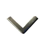 Northcity Köşe Süsü - Nikel Kaplama Orta Boy 18x32mm, 20 Adet