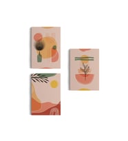 3’lü Tablo Modern Minimal Tasarım Koleksiyon Şık Modern Duvar Tablo Seti-BG-32
