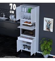 Eliusta Çağıl 70 cm Çok Amaçlı Fırın Dolabı - Mutfak Kiler Banyo Antre Hobi Dolabı 70x226x32 cm
