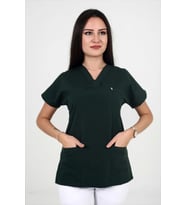 Kadın Likralı Yarasakol Acı Yeşil Scrubs