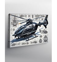 Kanvas Tablo Teknik Helikopter Tasarımı