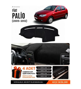 FIAT PALİO (2005-2012) Uyumlu Torpido Örtüsü Torpido Kılıfı - Siyah