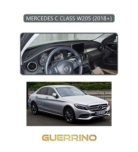 MERCEDES C CLASS W205 2018+TORPİDO KORUMA HALISI GRİ KENAR