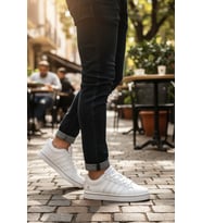 Enoch Court 3.0 Model Üç Bant Detaylı ve Kontrast Tabanlı Erkek Casual Sneaker