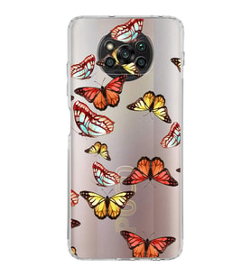 PrintiFy Xiaomi Poco X3 ile Uyumlu 1mm Slim Fit Water Color 2 Baskılı Şeffaf  Kılıf