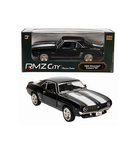Rmz City 1:32 Alman Klasikleri Serisi Die Cast Çek Bırak Model Araba - Siyah 1969 Chevrolet Camaro