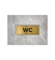 WC YAZILI METAL LEVHA ( 7 CM X 20 CM )