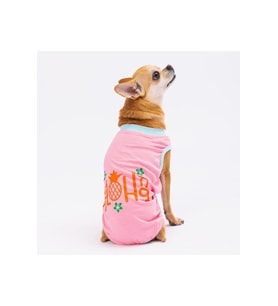 Pawstar Kedi ve KÜÇÜK Köpek T-Shirt Pink Aloha M Sırt28cm Göğüs41cm Boyun26cm